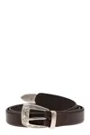 Alberto Luti Dark Brown Belt In Brown