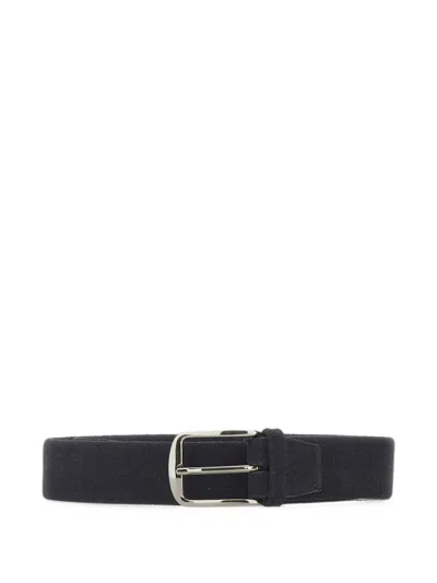 Alberto Luti Buckle-fastening Suede Belt In Black