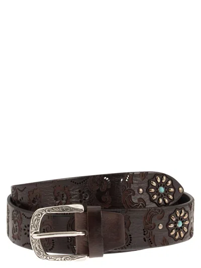 ALBERTO LUTI ALBERTO LUTI DARK BROWN BELT