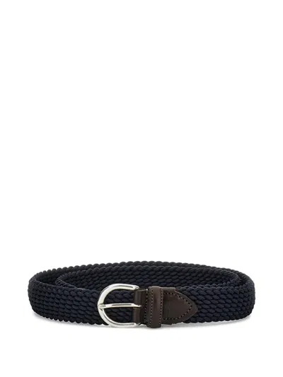 Alberto Luti Elastic Braided Belt In Black