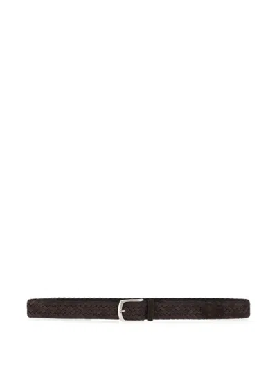Alberto Luti Intreccio Suede Belt In Pattern