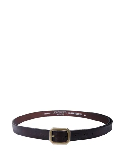Alberto Luti Leather Belt In Black