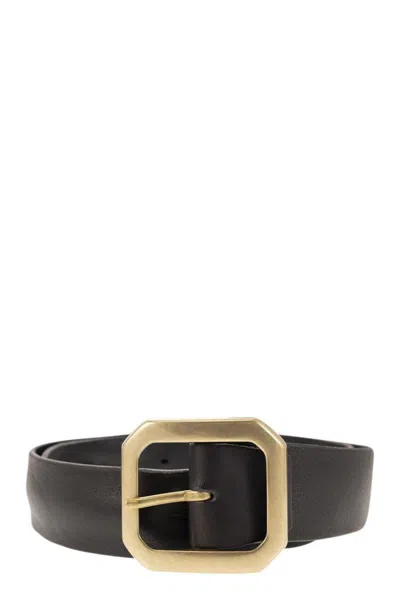 Alberto Luti Leather Belt In Black