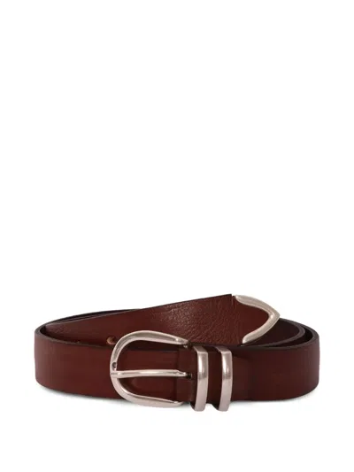 Alberto Luti Leather Belt In Brown