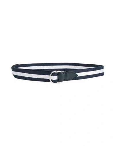 Alberto Luti Man Belt Midnight Blue Size 39.5 Textile Fibers