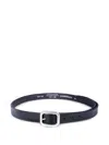 Alberto Luti Rectangular-buckle Leather Belt In Black