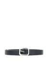 Alberto Luti Square-buckle Leather Belt In Blue