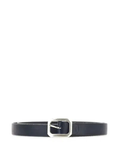 Alberto Luti Square-buckle Leather Belt In Blue