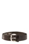 Alberto Luti Studded Leather Belt