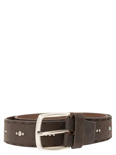 ALBERTO LUTI ALBERTO LUTI STUDDED LEATHER BELT
