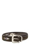 Alberto Luti Suede Belt With Embroidery