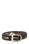 Alberto Luti Suede Belt With Embroidery