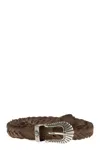 ALBERTO LUTI ALBERTO LUTI SUEDE BRAIDED BELT