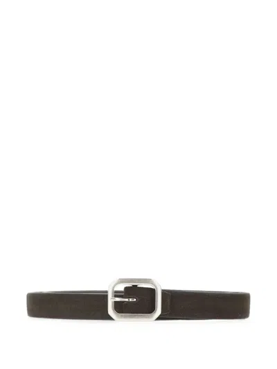 Alberto Luti Suede Leather Belt In Brown
