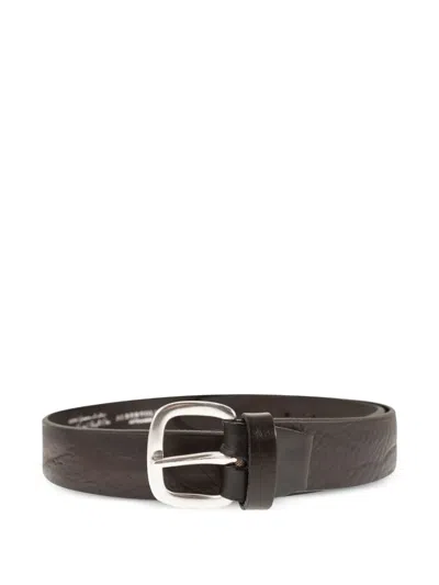 Alberto Luti Textured Buckle Belt In Brown