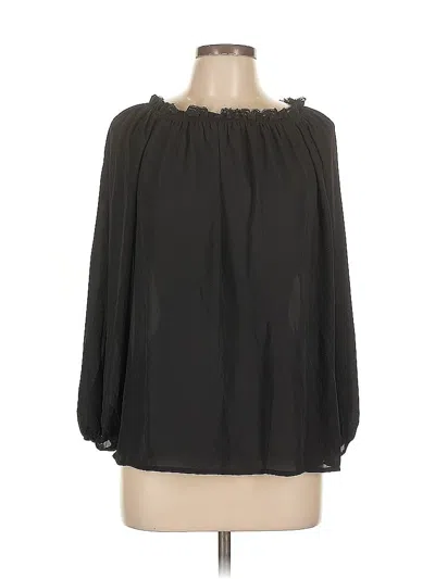 Pre-owned Alberto Makali 3/4 Sleeve Blouse In Black