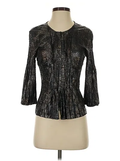 Pre-owned Alberto Makali 3/4 Sleeve Blouse In Black