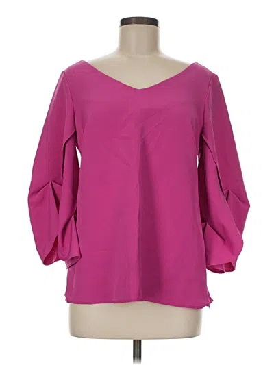 Pre-owned Alberto Makali 3/4 Sleeve Blouse In Pink
