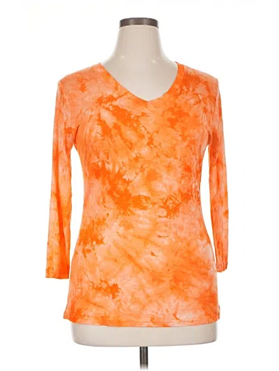 Pre-owned Alberto Makali 3/4 Sleeve T-shirt In Orange