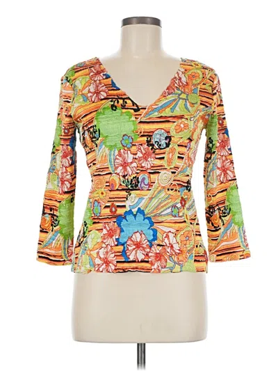 Pre-owned Alberto Makali 3/4 Sleeve T-shirt In Yellow