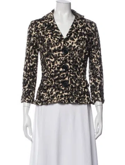 Pre-owned Alberto Makali Animal Print Blazer In Multi