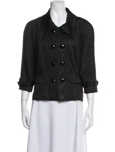 Pre-owned Alberto Makali Animal Print Jacket In Black