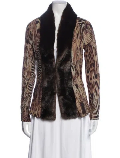 Pre-owned Alberto Makali Animal Print Jacket In Multicolor