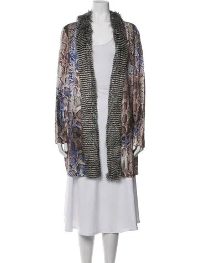 Pre-owned Alberto Makali Animal Print Jacket In Neutral
