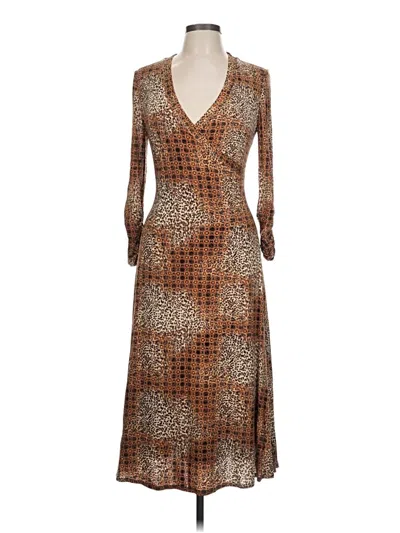 Pre-owned Alberto Makali Casual Dress In Brown