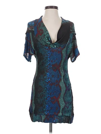 Pre-owned Alberto Makali Cocktail Dress In Blue
