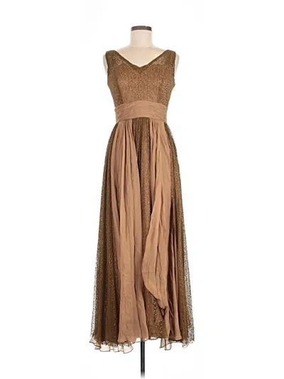 Pre-owned Alberto Makali Cocktail Dress In Brown