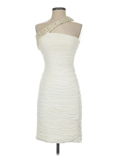 Pre-owned Alberto Makali Cocktail Dress In Ivory