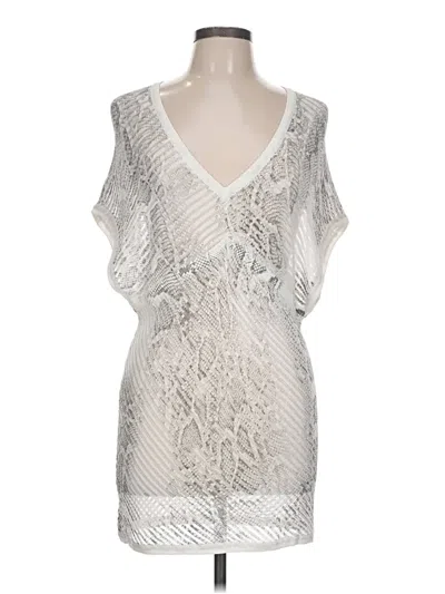 Pre-owned Alberto Makali Cocktail Dress In Silver