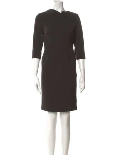 Pre-owned Alberto Makali Cowl Neck Mini Dress In Green