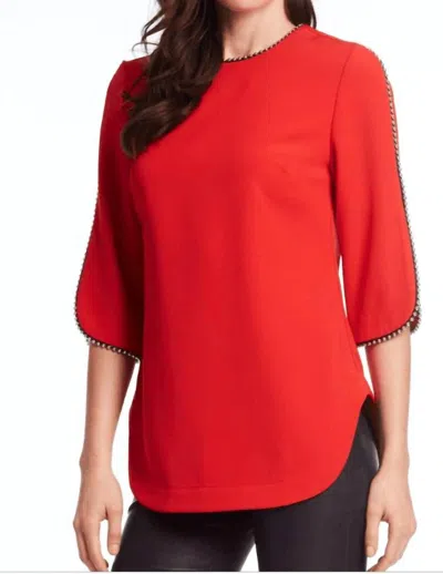 Alberto Makali Detailed Sleeve In Red