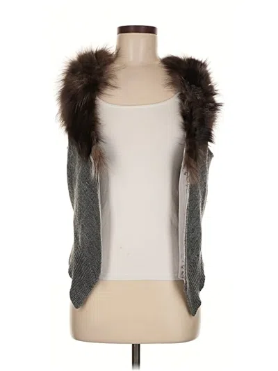 Pre-owned Alberto Makali Faux Fur Vest In Gray