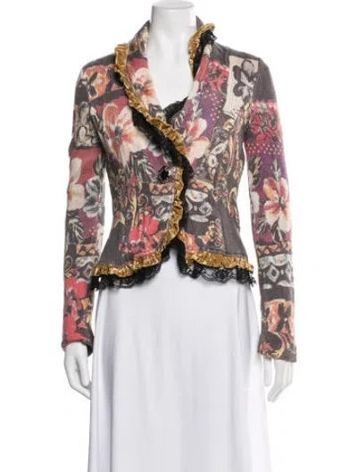 Pre-owned Alberto Makali Floral Print Jacket In Multi