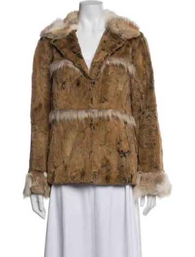 Pre-owned Alberto Makali Fur Coat In Brown