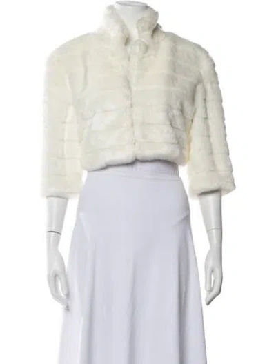 Pre-owned Alberto Makali Fur Faux Fur Jacket In Neutral