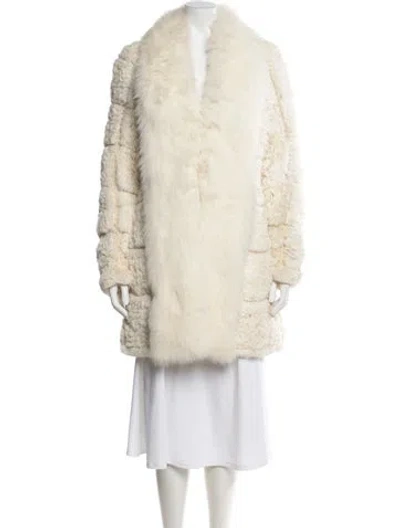 Pre-owned Alberto Makali Fur Jacket In Neutral