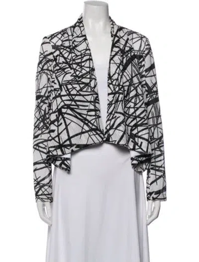 Pre-owned Alberto Makali Graphic Print Jacket In White