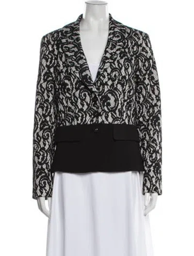 Pre-owned Alberto Makali Lace Pattern Blazer In Black