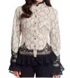 Alberto Makali Lace Trimmed Faux Suede Python Jacket In Multi