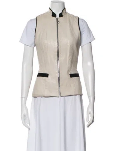 Pre-owned Alberto Makali Leather Vest In Neutral