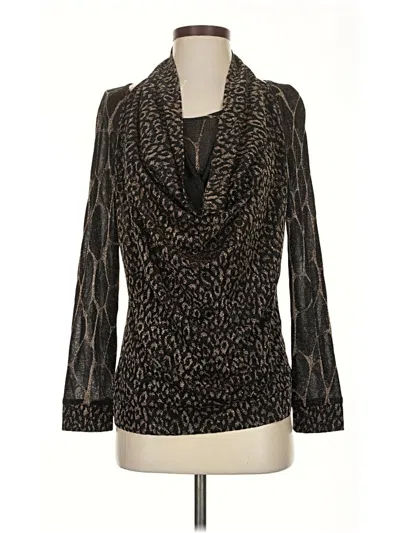Pre-owned Alberto Makali Long Sleeve Blouse In Black