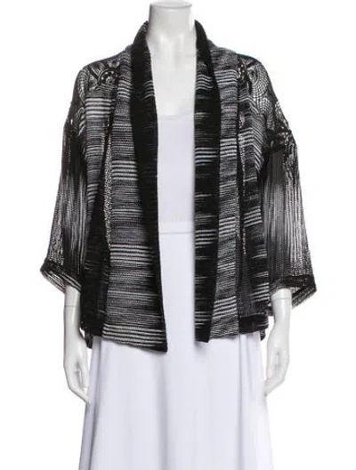 Pre-owned Alberto Makali Nylon Printed Jacket In Black
