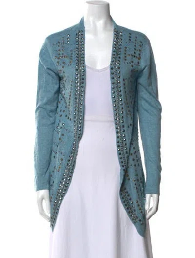 Pre-owned Alberto Makali Nylon Printed Sweater In Blue