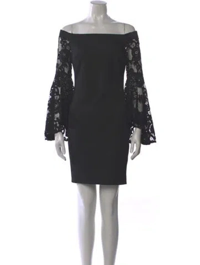 Pre-owned Alberto Makali Off-the-shoulder Mini Dress In Gray