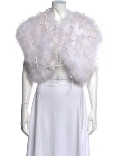 Pre-owned Alberto Makali Off-the-shoulder Sleeveless Top In White