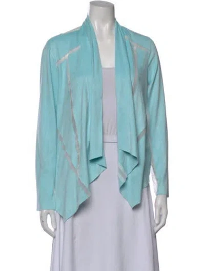 Pre-owned Alberto Makali Open Front Sweater In Blue
